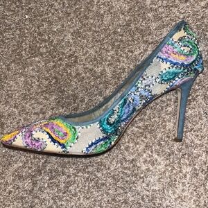 Sam Edelman Multicolor Embroidered Heels